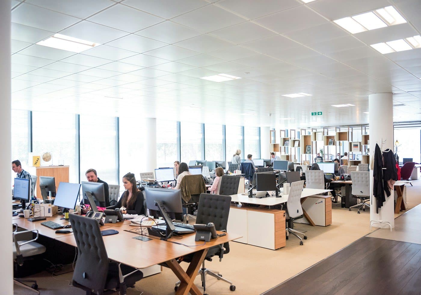 Open-plan office with desks and IT equipment ready for office relocation